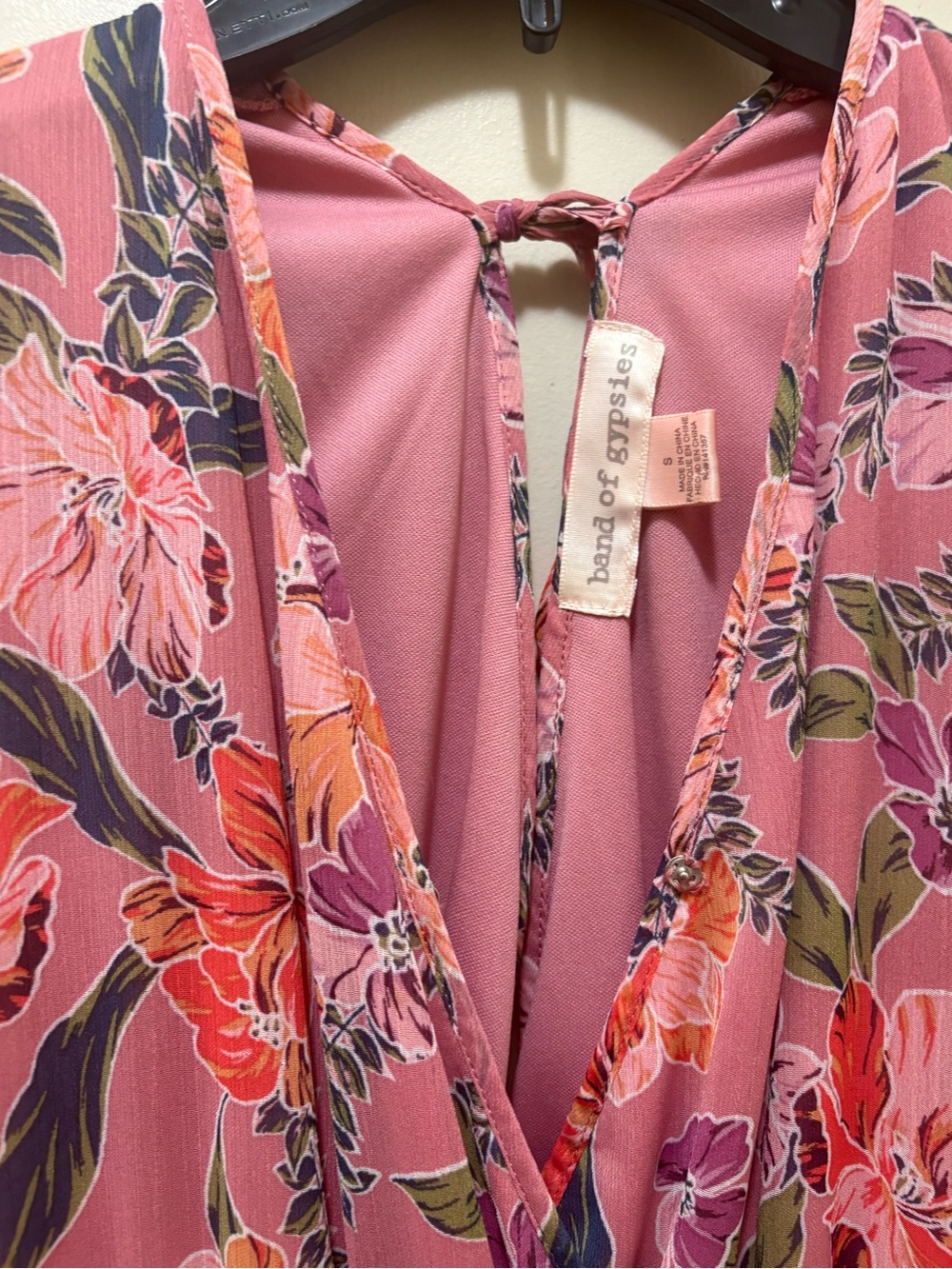 Band of Gypsies Rose Pink Wrap Dress